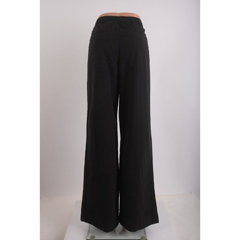 Zara Womans Pants jogger Size M Black Wide Leg High Elastic Waist 4174/873 NWOT - Picture 4 of 7